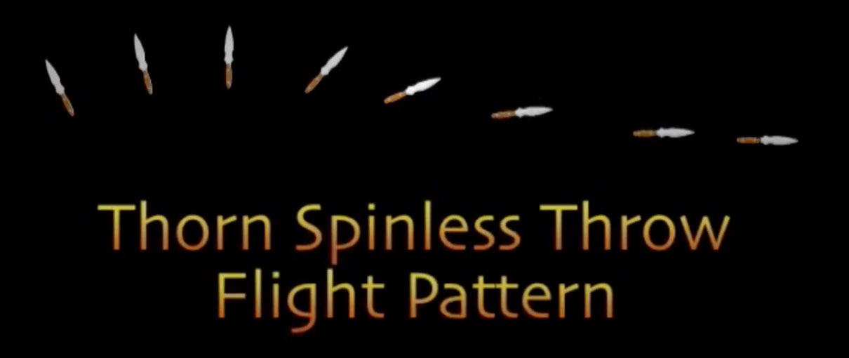 No-Spin Knife-Throwing Flight Pattern